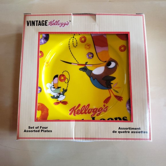 Kellogg's Retro Cereal Luncheon / Salad Plates - Set of 4 - Fruit Loops - Picture 12 of 12